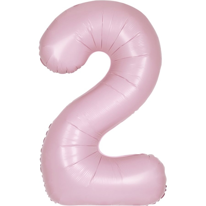 Palloncino gigante rosa opaco - Numero 2 