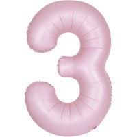 Palloncino gigante rosa opaco - Numero 3