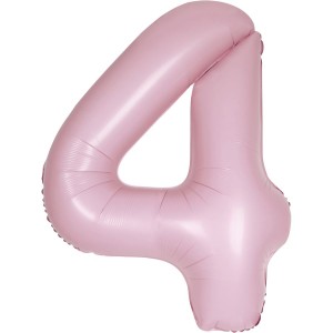 Palloncino gigante rosa opaco - Numero 4