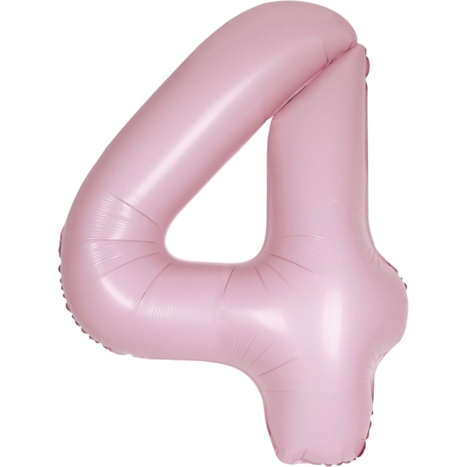 Palloncino gigante rosa opaco - Numero 4 