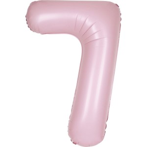 Palloncino gigante rosa opaco - Numero 7