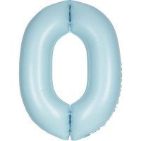 Palloncino gigante blu opaco - Numero 0