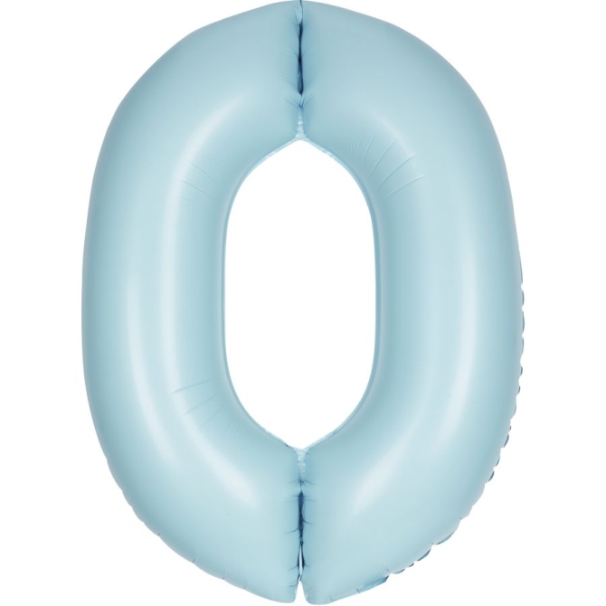 Palloncino gigante blu opaco - Numero 0 