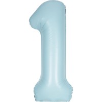 Palloncino gigante blu opaco - Numero 1