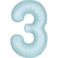 Palloncino gigante blu opaco - Numero 3