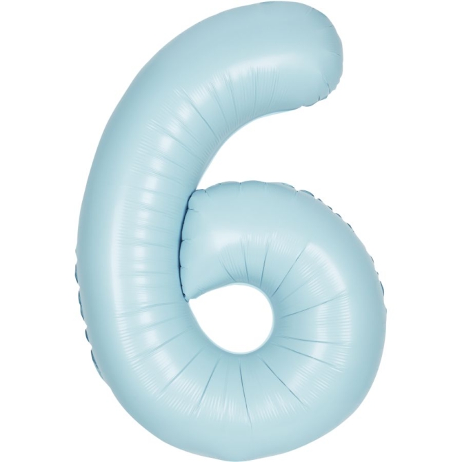 Palloncino gigante blu opaco - Numero 6 