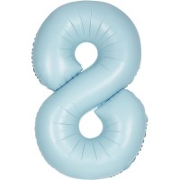 Palloncino gigante blu opaco - Numero 8