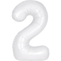 Palloncino gigante bianco opaco - Numero 2