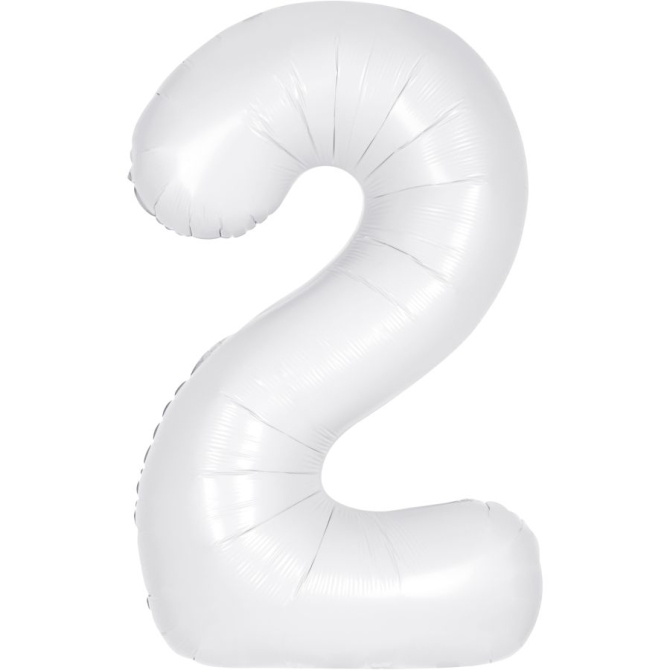 Palloncino gigante bianco opaco - Numero 2 