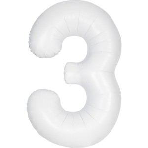 Palloncino gigante bianco opaco - Numero 3