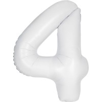 Palloncino gigante bianco opaco - Numero 4