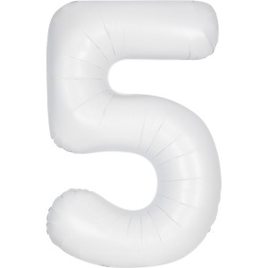 Palloncino gigante bianco opaco - Numero 5