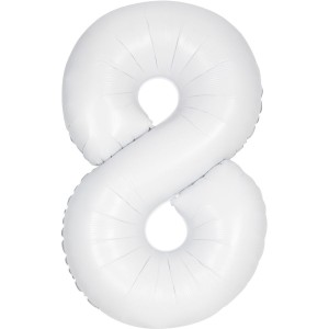 Palloncino gigante bianco opaco - Numero 8