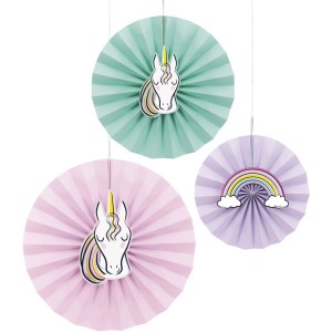 3 Ventagli Unicorno