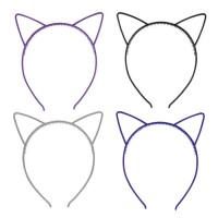 4 cerchietti con orecchie di gatto