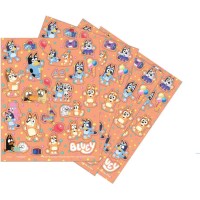 Contiene : 1 x 4 fogli di adesivi Bluey Hooray