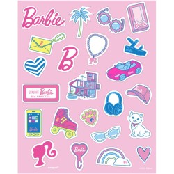 4 fogli di adesivi di Barbie. n°1