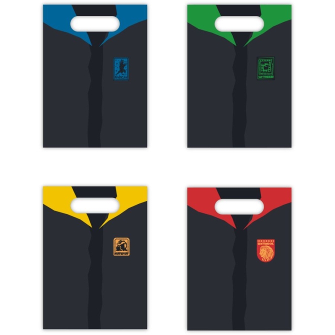 8 sacchetti regalo delle Case di Harry Potter 
