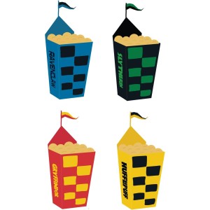 8 scatole di popcorn a tema Case di Harry Potter