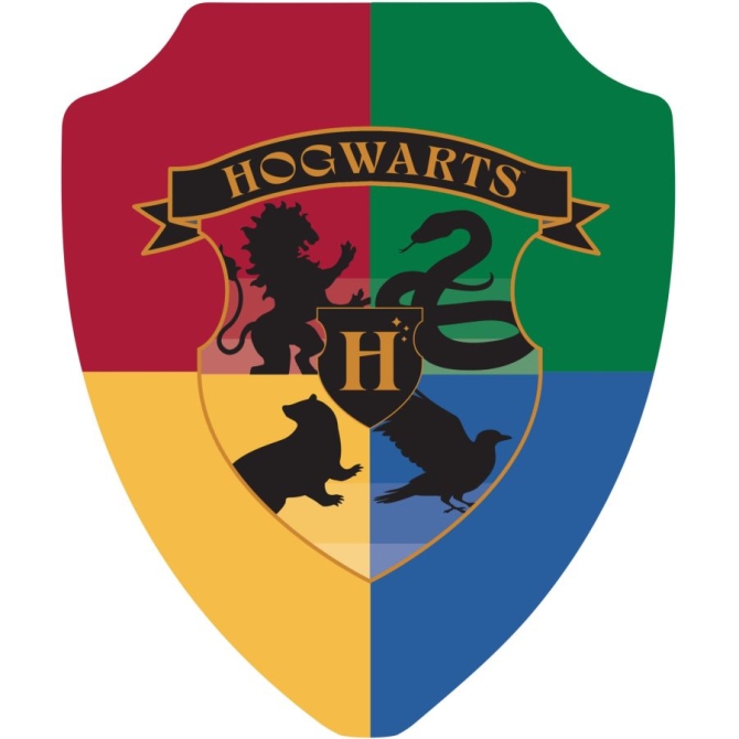 Palloncino in lamina di elio con lo stemma di Hogwarts di Harry Potter 