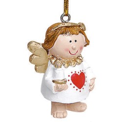 Mini Gift Bag Angelo Rosso / Bianco (4, 5 cm) - Resina. n2