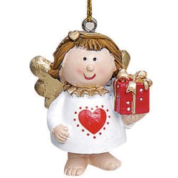 Mini Gift Bag Angelo Rosso / Bianco (4, 5 cm) - Resina. n5