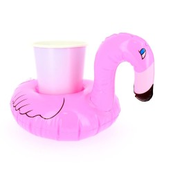 Rosa fenicottero gonfiabile Drink Holder Flamingo gonfiabile. n1