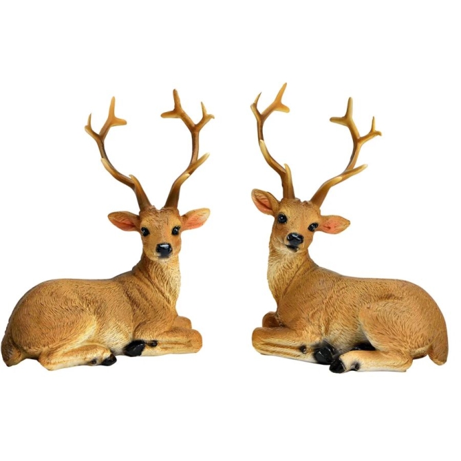 Decorazione  Cervo in poliuretano  Marrone 