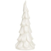 Decorazione natalizia - Albero di Natale in ceramica bianca - 24 cm