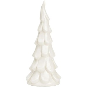 Decorazione natalizia - Albero di Natale in ceramica bianca - 24 cm