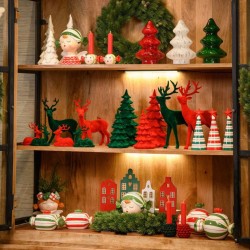 Decorazione natalizia - Albero di Natale in ceramica bianca - 24 cm. n1