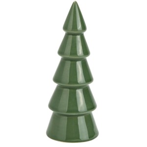 Decorazione natalizia - Albero di Natale in ceramica verde - 16 cm