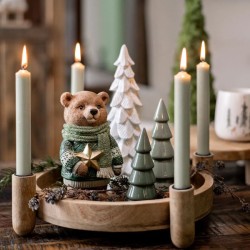 Decorazione natalizia - Albero di Natale in ceramica verde - 16 cm. n1