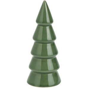 Decorazione natalizia - Albero di Natale in ceramica verde - 13 cm