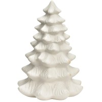 Decorazione natalizia - Albero di Natale in porcellana bianca - 11 cm