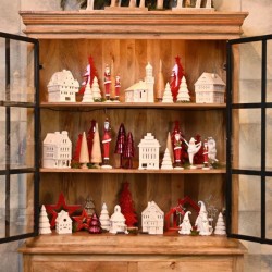 Decorazione natalizia - Albero di Natale in porcellana bianca - 11 cm. n3