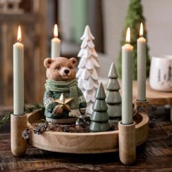 Corona dell Avvento - Realizzata in legno di mango naturale. n°1