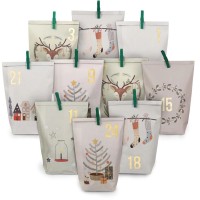 Calendario dell'Avvento a tema natalizio - Realizzato in carta