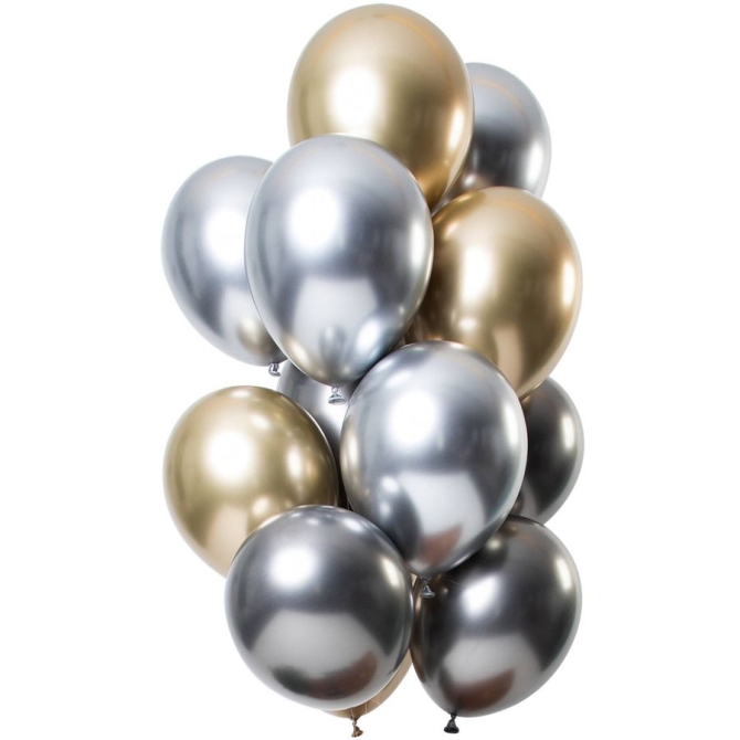 Bouquet 12 Palloncini Metallici Onix 