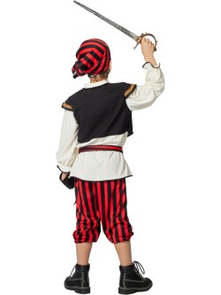 Costume da pirata Gilet nero. n2