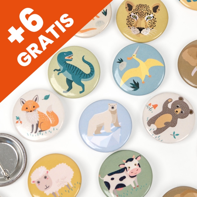 6 Badge degli animali 