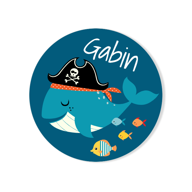 Badge da personalizzare - Pirata Ahoy! 