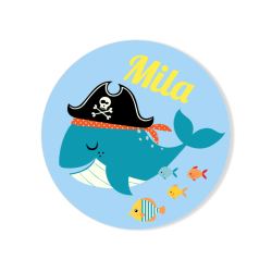 Badge da personalizzare - Pirata Ahoy!. n1