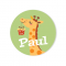 Badge da personalizzare - Girafe Happy Birthday images:#2