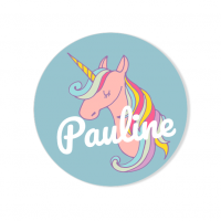 Badge da personalizzare - Licorne Rainbow