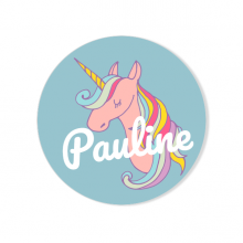 Badge da personalizzare - Licorne Rainbow