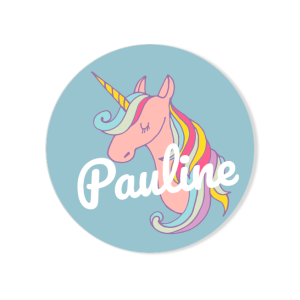 Badge da personalizzare - Licorne Rainbow