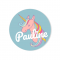 Badge da personalizzare - Licorne Rainbow images:#0