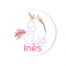 Badge da personalizzare - Licorne Rainbow images:#1