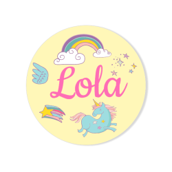 Badge da personalizzare - Licorne Rainbow. n2